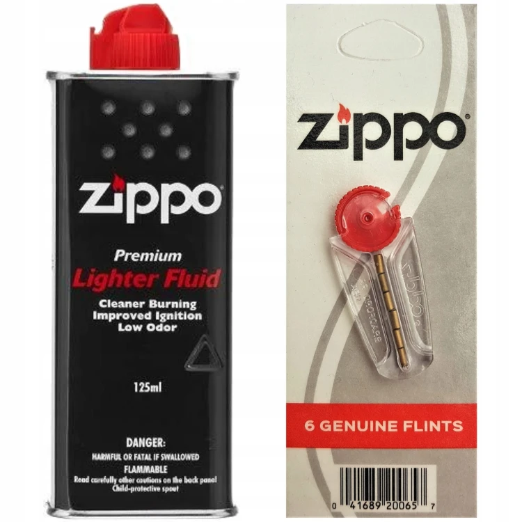 ZIPPO ZESTAW ORYGINALNY - BENZYNA +  KAMIENIE do zapalniczki benzynowej