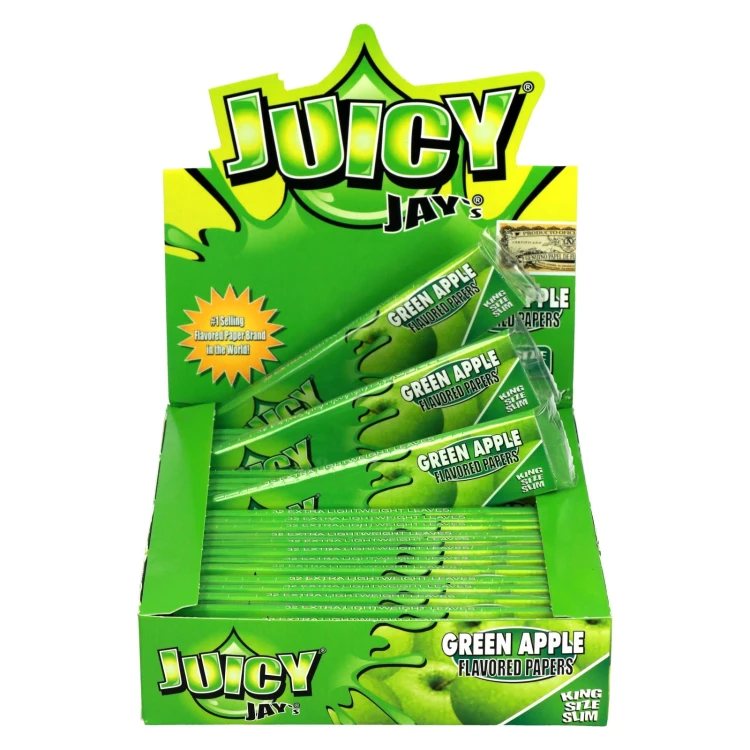 box-24-x-bibulki-juicy-jay-s-green-apple-king-size-slim-jablko-BX-057-BOX-9040