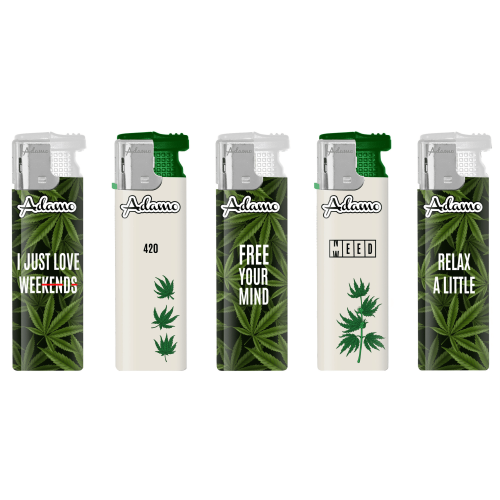 BOX - 50 x Zapalniczka żarowa Adamo Relax Weed MIX