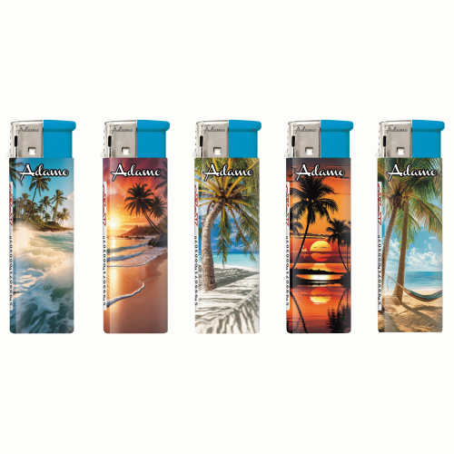 BOX - 50 x Zapalniczka piezo-elektryczna Adamo Tropical Beach