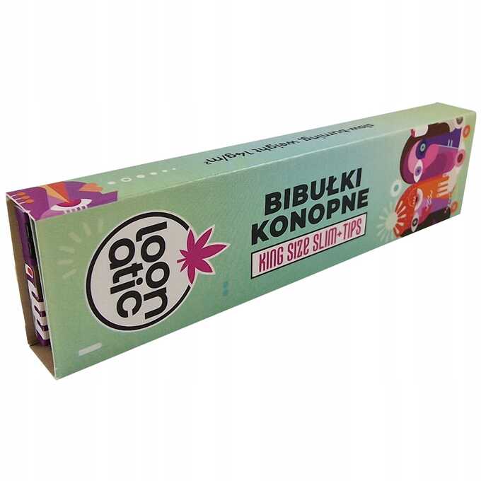 Bibułka Konopna King Size Slim LOONATIC + Tips