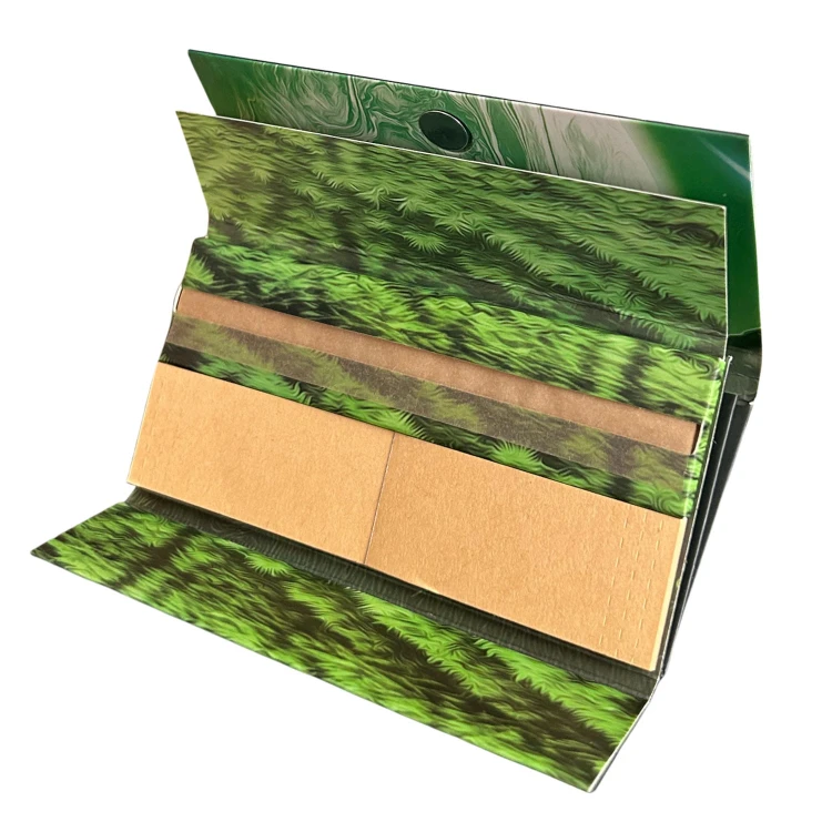 BOX - 15 x Bibułki Premium Hemp Settlement + Tips + Tacka + Młynek + Ubijak