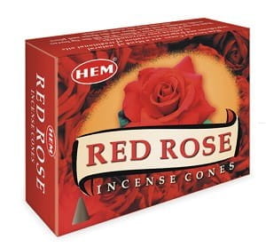 Kadzidełka zapachowe HEM stożki RED ROSE 10 szt