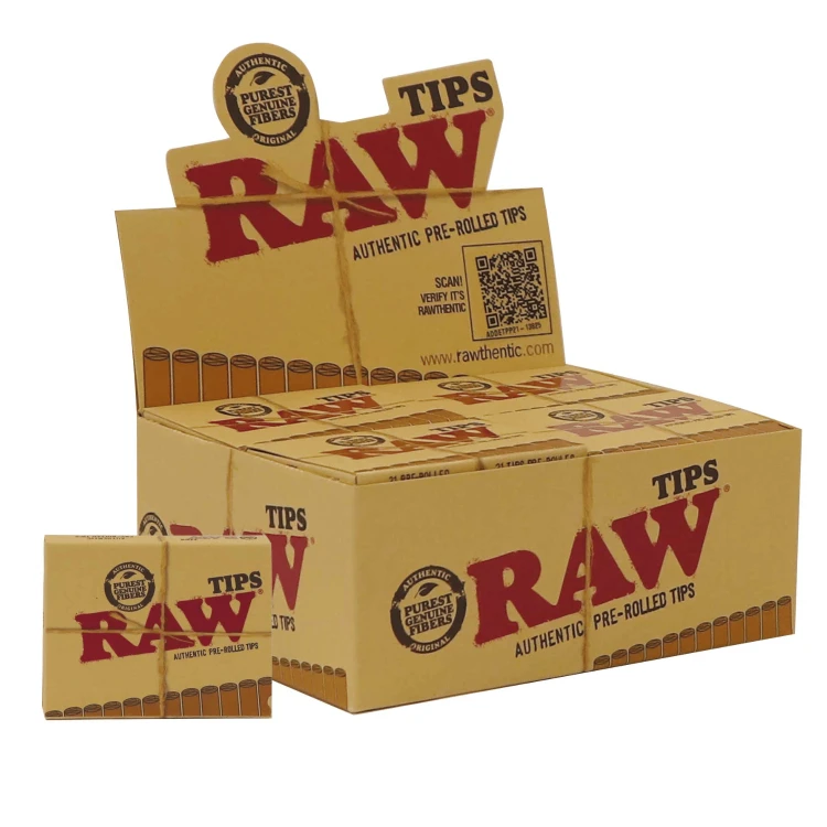 BOX -20 X Filterki skręcone RAW PREROLLED TIPS