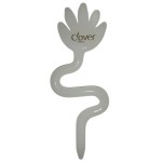 Dabber szklany "Biała Łapka" CLOVER HAND do olejku 10 cm