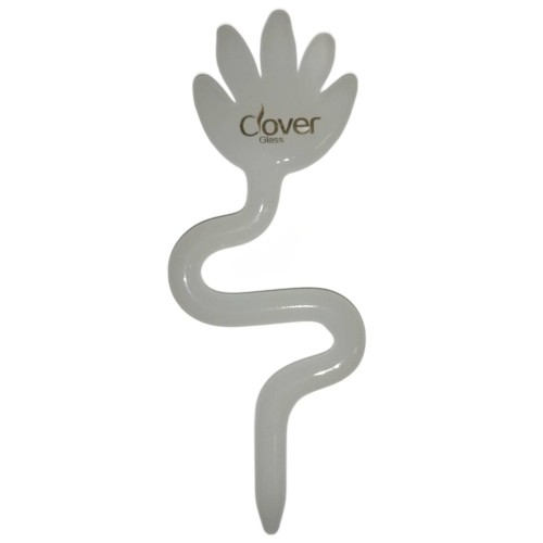 Dabber szklany "Biała Łapka" CLOVER HAND do olejku 10 cm