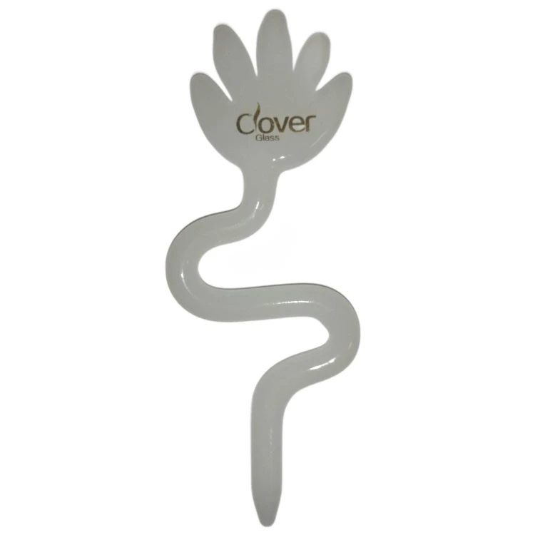 Dabber szklany "Biała Łapka" CLOVER HAND do olejku 10 cm