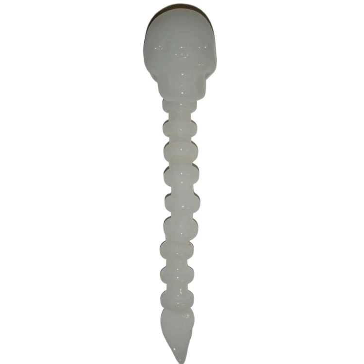 Dabber Szklany "Biała Czaszka" CLOVER SKULL do olejku 12 cm