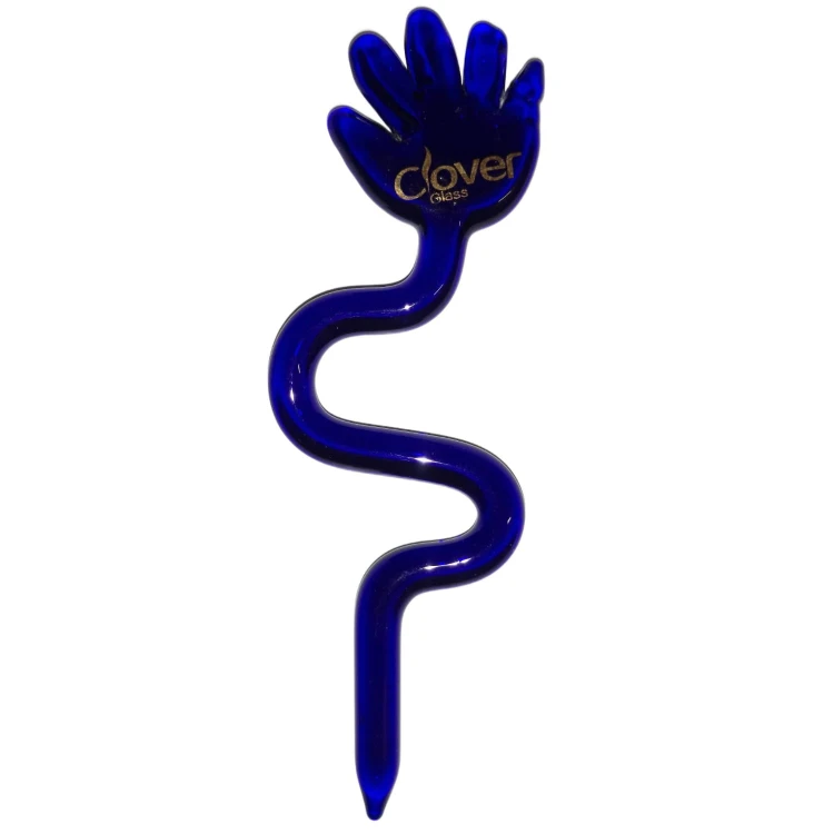 Dabber szklany "Niebieska Łapka" CLOVER HAND do olejku 10 cm