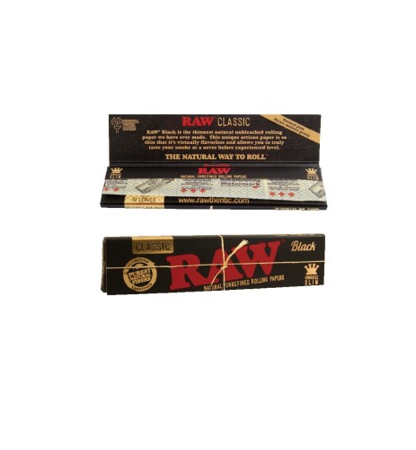 BOX - 50 x Bibułka RAW BLACK KS Slim