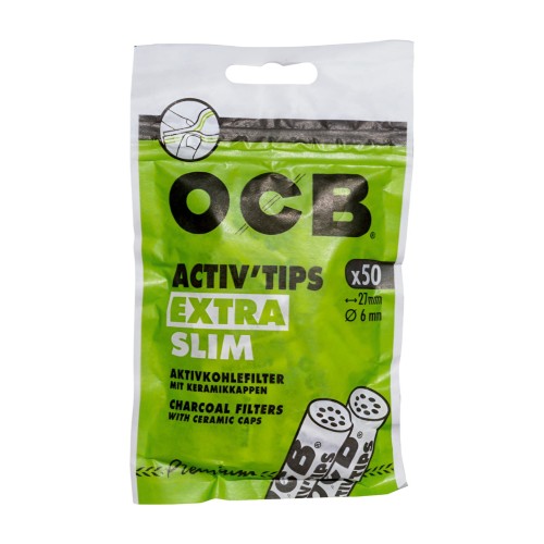 Filterki OCB Aktiv TipsExtra Slim 6mm 50 szt.