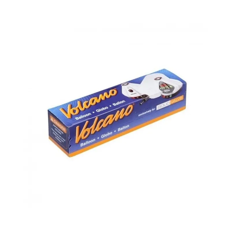 Opakowanie balonów do waporyzatora Volcano Solid Valve, o długości 3 metrów, z widocznym logo Volcano na niebiesko-pomarańczowym tle, akcesoria 