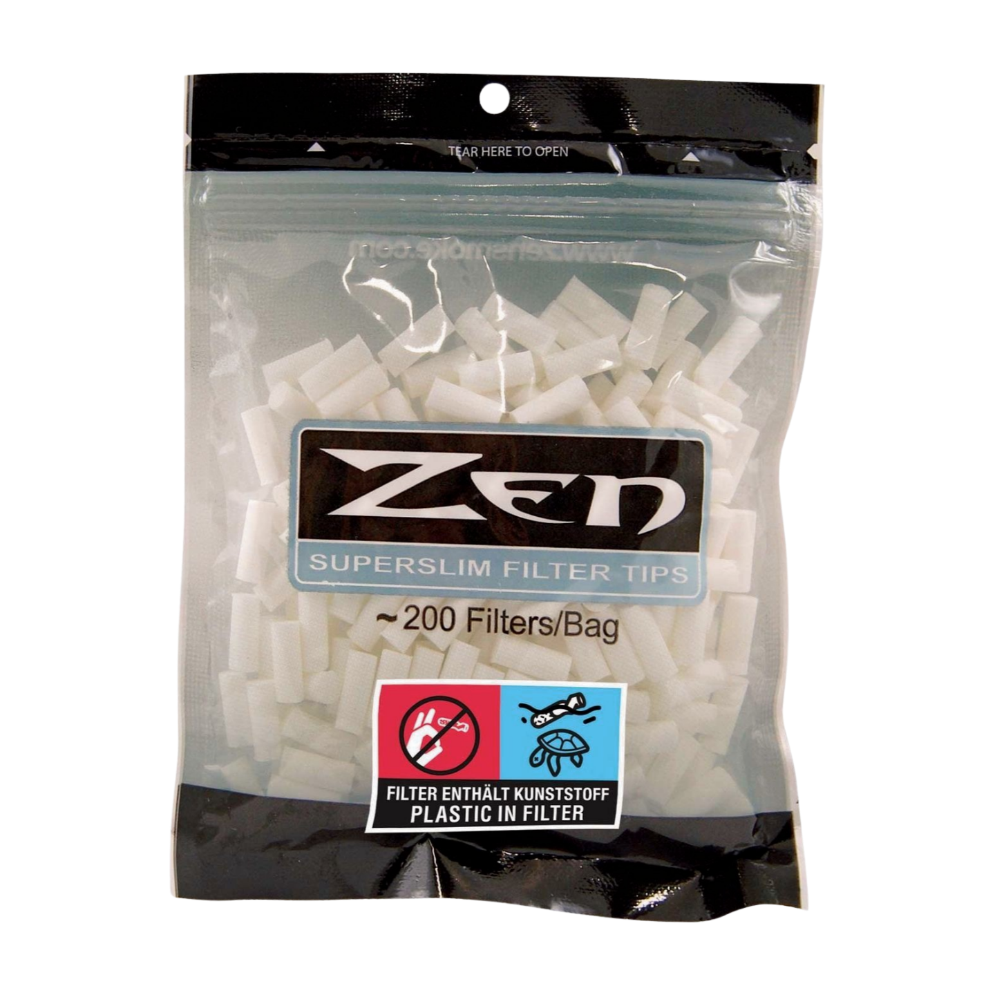 Zdjęcie przedstawia produkt Filterki ZEN Super Slim 6 x 15mm 200 sztuk.