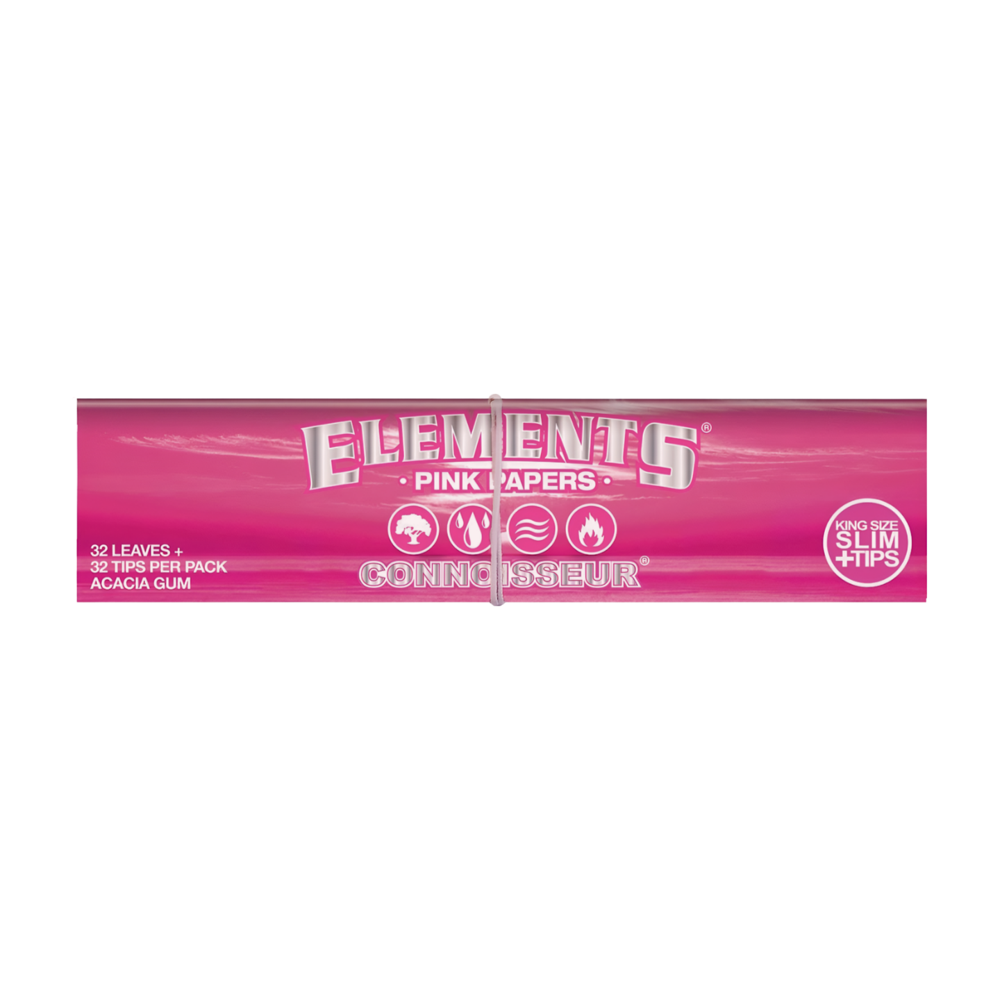 Na zdjęciu widoczne są Bibułki Elements Conn PINK King Size Slim+Filterki.