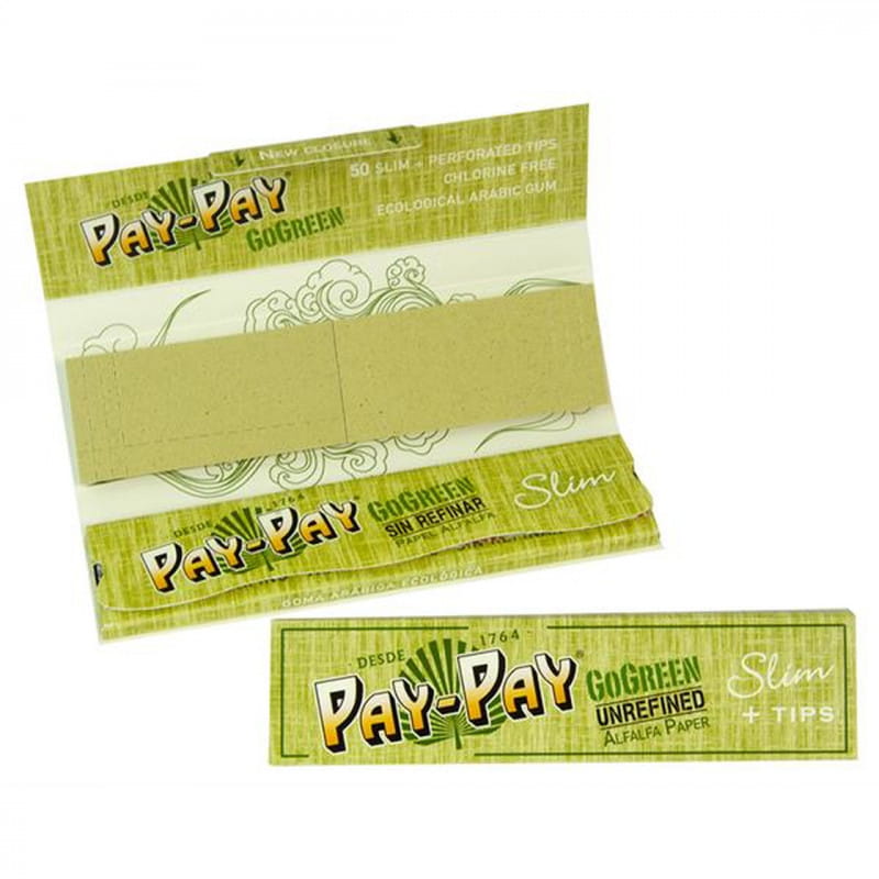 Na zdjęciu widoczne są Bibułki Pay-Pay GoGreen KS Slim + Filterki.