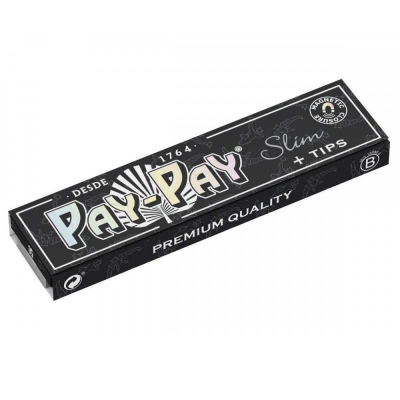 Na zdjęciu widoczne są Bibułki Pay-Pay Black Edition King Size Slim + Filterki.