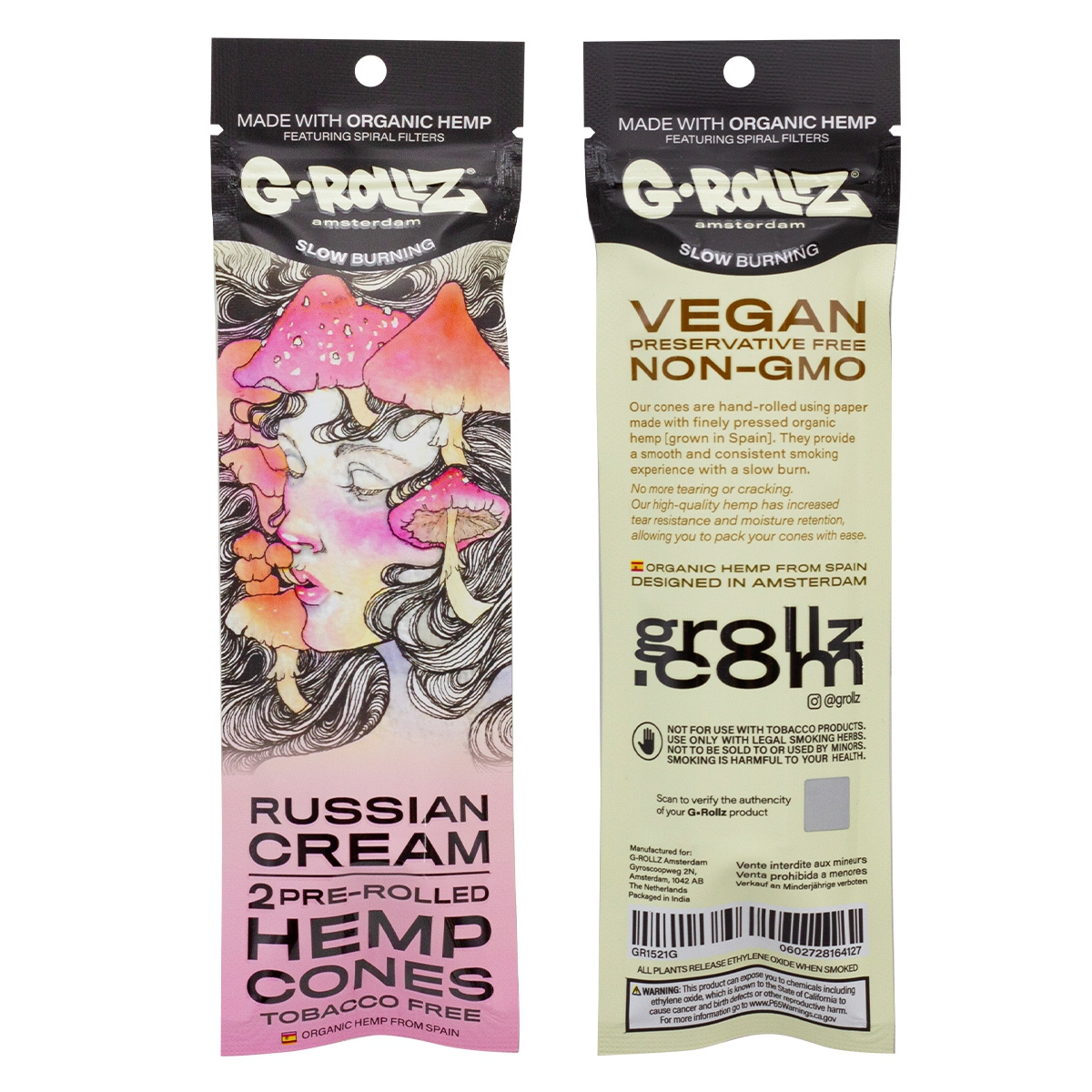 Zdjęcie przedstawia produkt Wrapy Konopne G-Rollz Russian Cream Flavored - 2 szt..