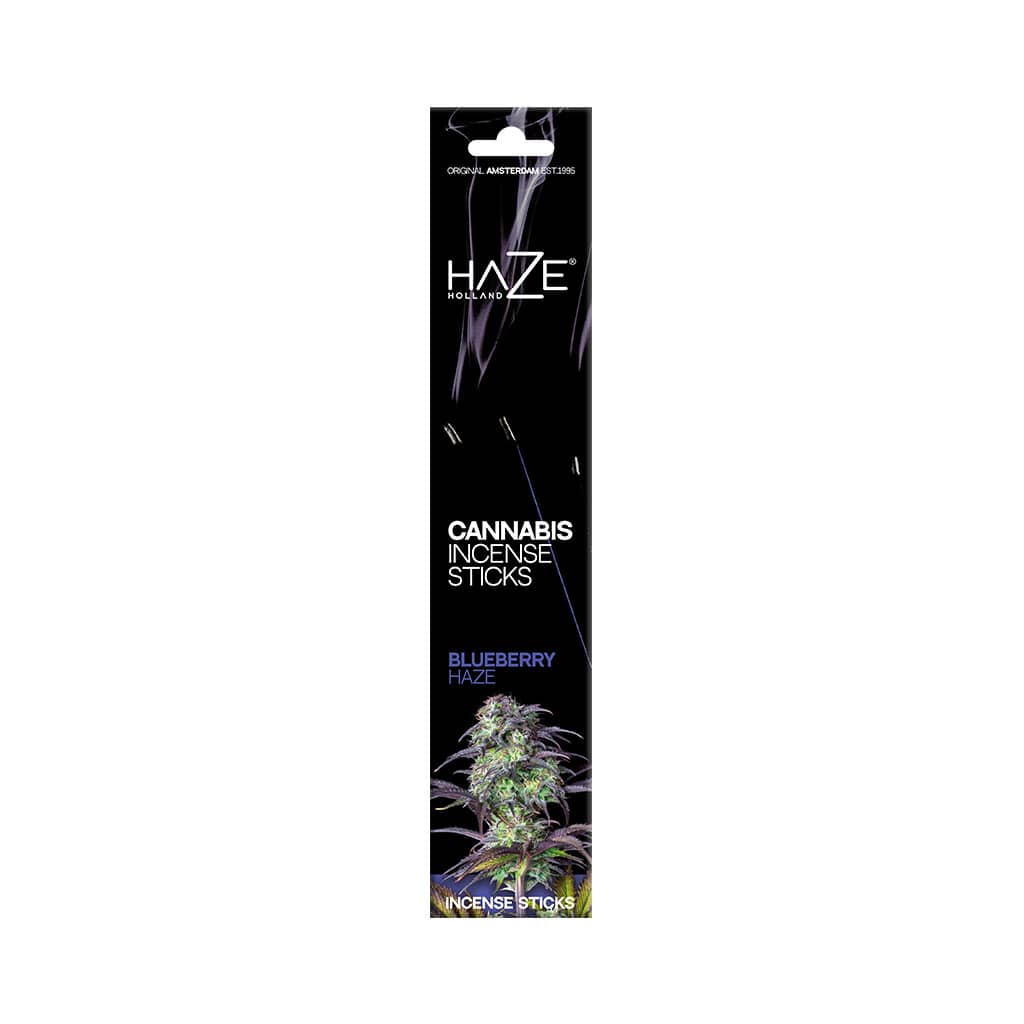 Zdjęcie przedstawia produkt Konopne kadzidełka zapachowe HaZe - Jagoda (Blueberry).