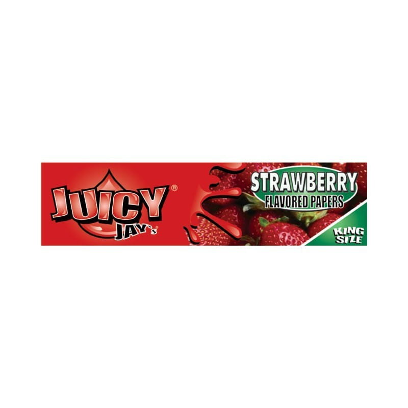 Na zdjęciu widoczne są Bibułki Juicy Jay's Strawberry King Size Slim - Truskawka.