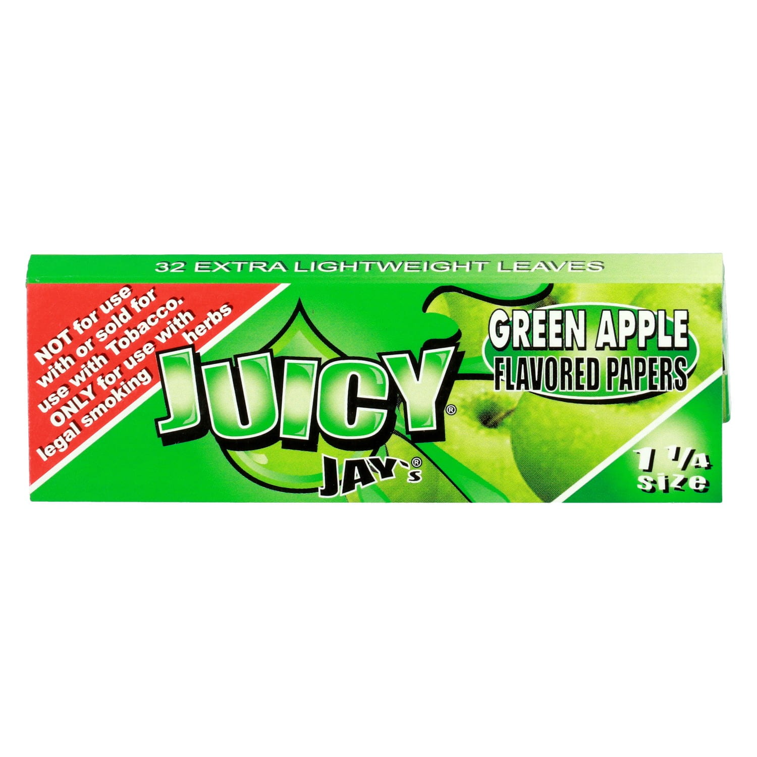 Zdjęcie przedstawia produkt Bibułka Juicy Jay's 1 1/4 zielone jabłuszko.