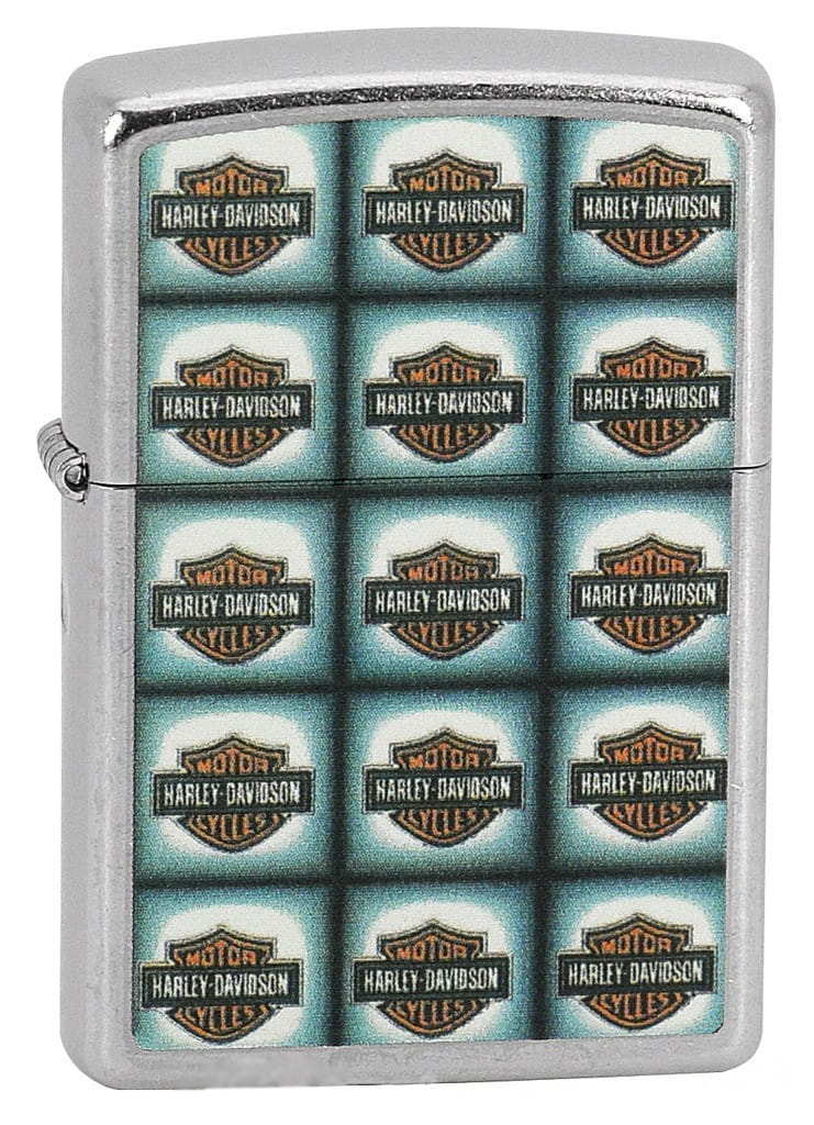 Zdjęcie przedstawia Zapalniczka ZIPPO HARLEY DAVIDSON BLUE.