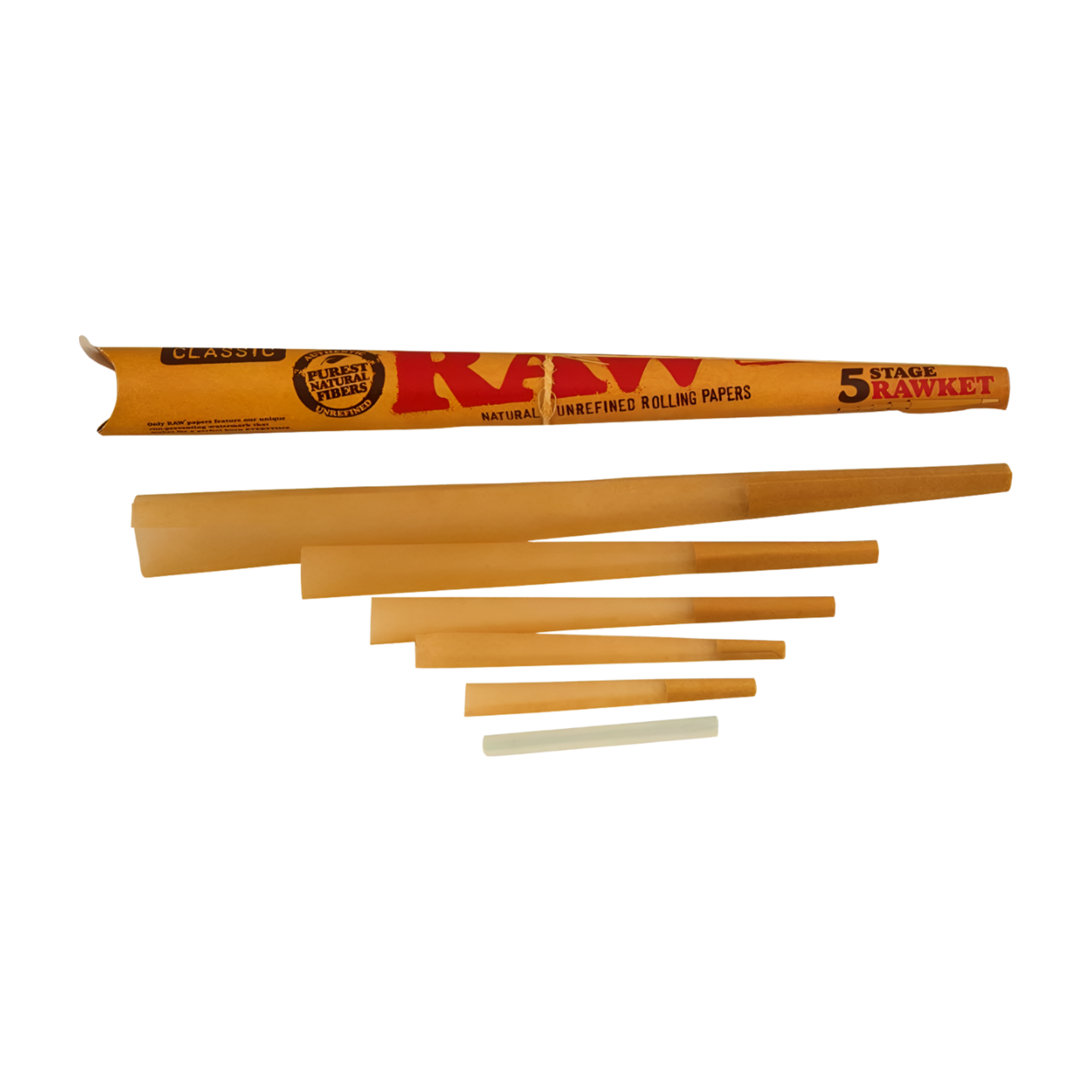 Zdjęcie przedstawia produkt Skręcone bibułki stożki RAW CONE - 5 stage RAWKET.