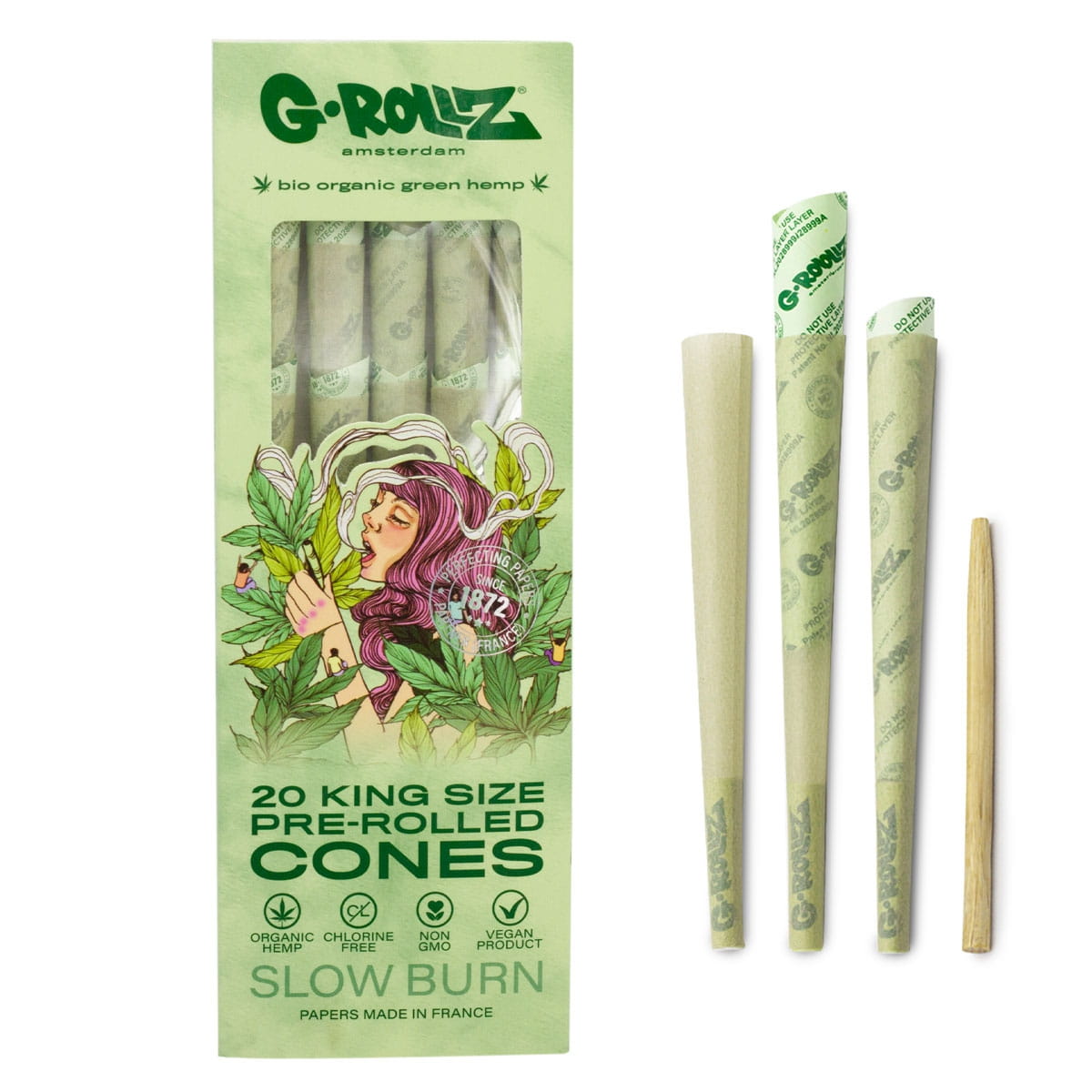 Na zdjęciu widoczne są Bibułki skręcone G-Rolls Colossal Dream KS 20szt.