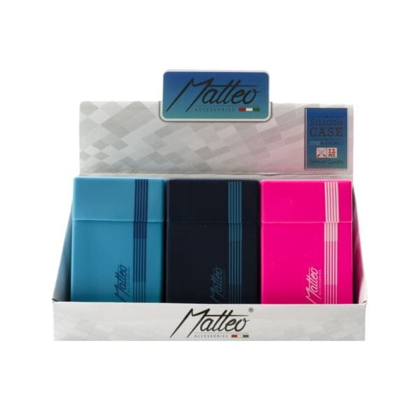 Zdjęcie przedstawia produkt Pudełko silikonowe na papierosy MATTEO SLIM granat.