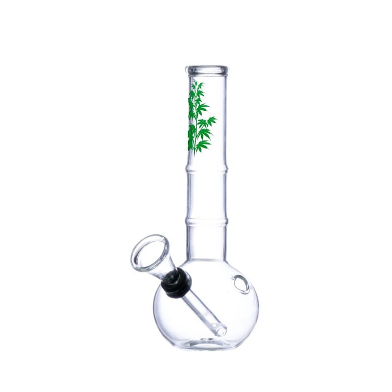 Zdjęcie przedstawia Bongo szklane Green Leaves 17cm 12mm.