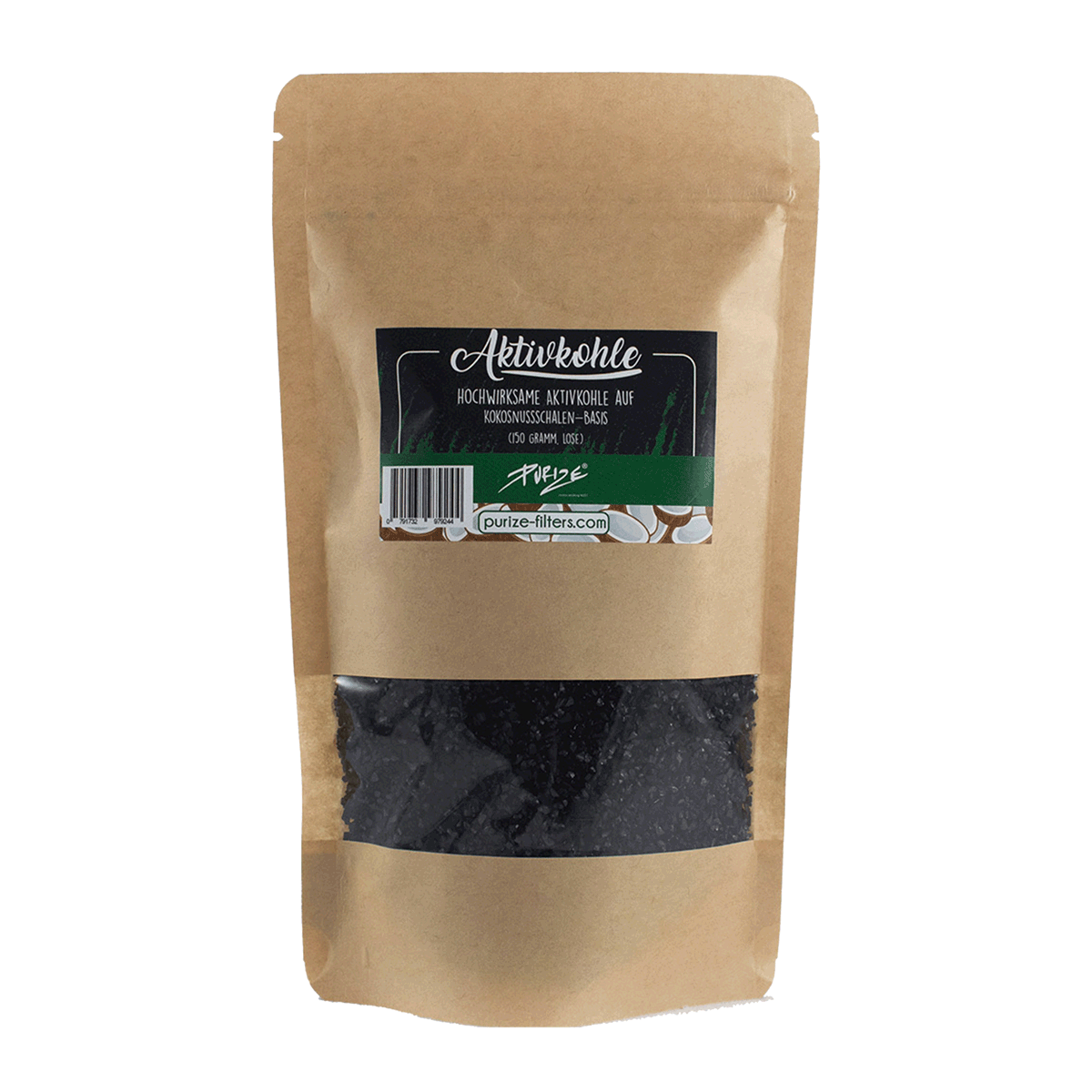 Zdjęcie przedstawia produkt Węgiel Aktywny na bazie Kokosa Purize 150g.