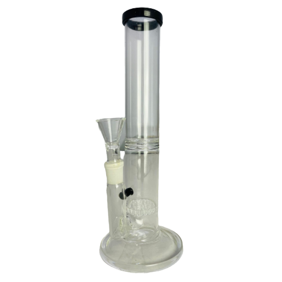 Zdjęcie przedstawia Bongo szklane z filtracją plaster miodu 27cm 14,5mm.