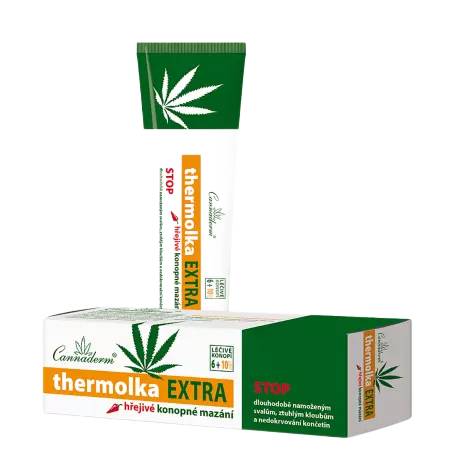 Zdjęcie przedstawia produkt Żel Rozgrzewający Cannaderm Thermolka Extra - 150 ml.