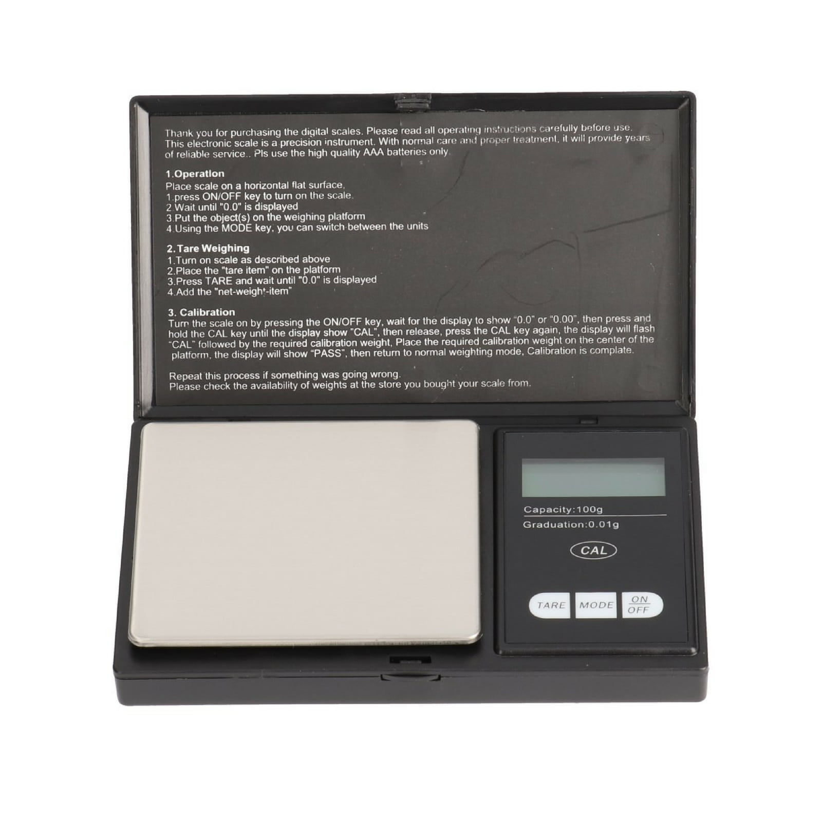 Zdjęcie przedstawia produkt Waga elektroniczna ATLANTA 100g-0,01g.