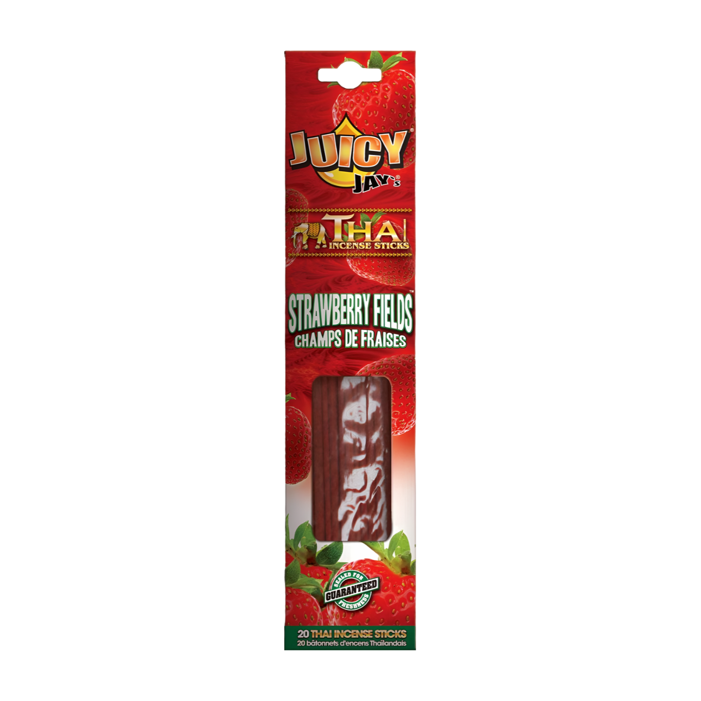 Zdjęcie przedstawia produkt Kadzidła Juicy Jay's truskawka 20szt/paczka.