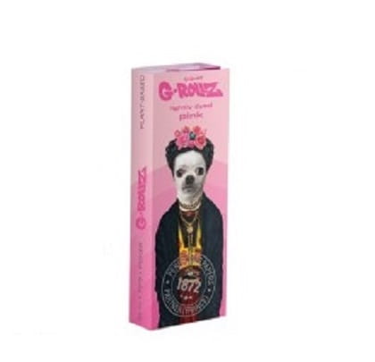 Na zdjęciu widoczne są Bibułki G-Rollz Pets Rock Frieda Pink 1 1/4+tipy.
