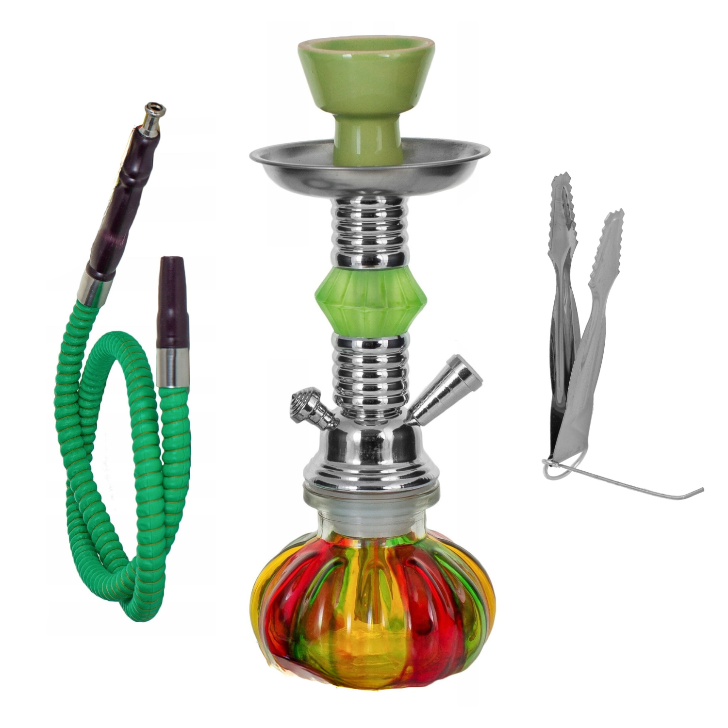 Zdjęcie przedstawia Fajka wodna / Shisha 1-wężowa jamajka - JAMAJCA 28cm.