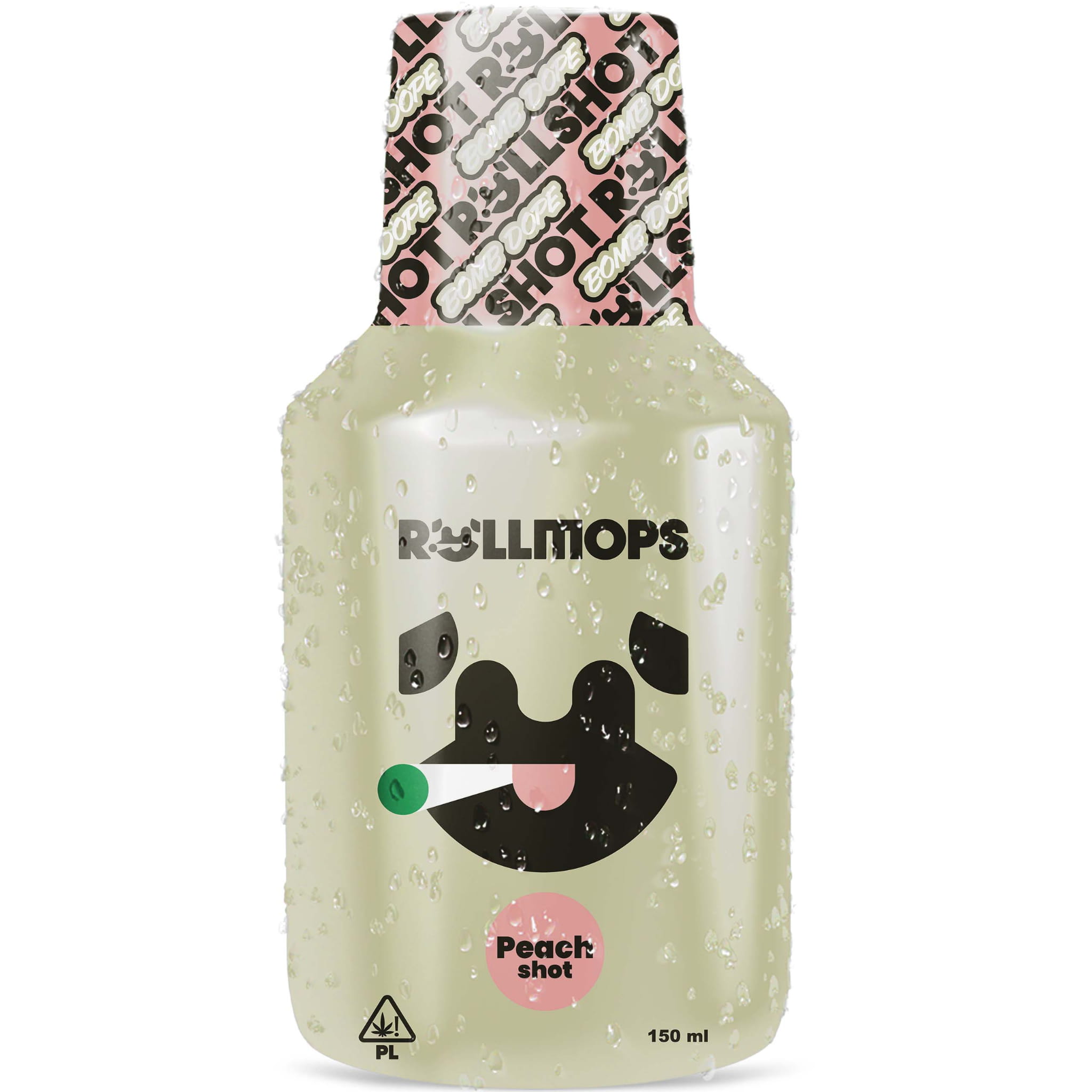 Zdjęcie przedstawia produkt Szot Konopny RollShot Peach 150 ml.