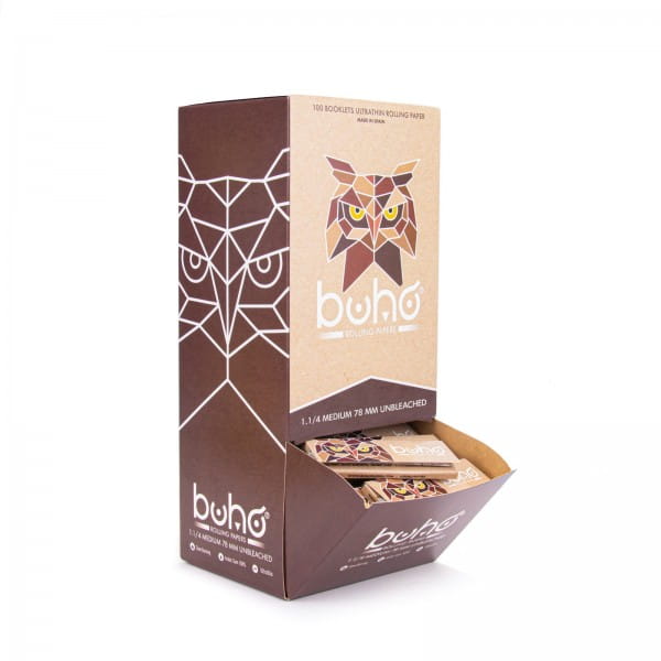 Zdjęcie przedstawia produkt BOX - 100 x Bibułki BUHO Natural 1 1/4.