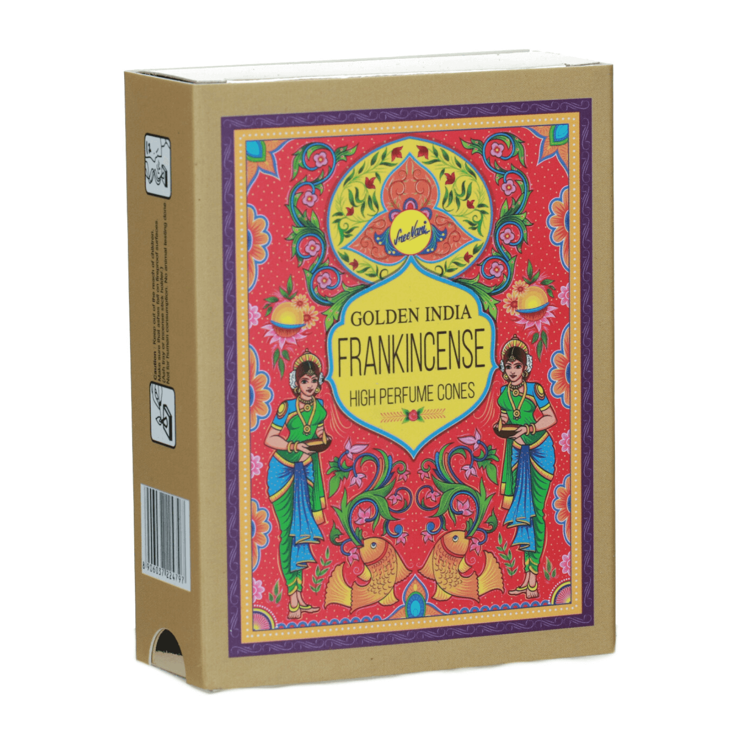 Zdjęcie przedstawia produkt Kadzidełka Stożkowe Golden India 10 szt. - Frankincense.