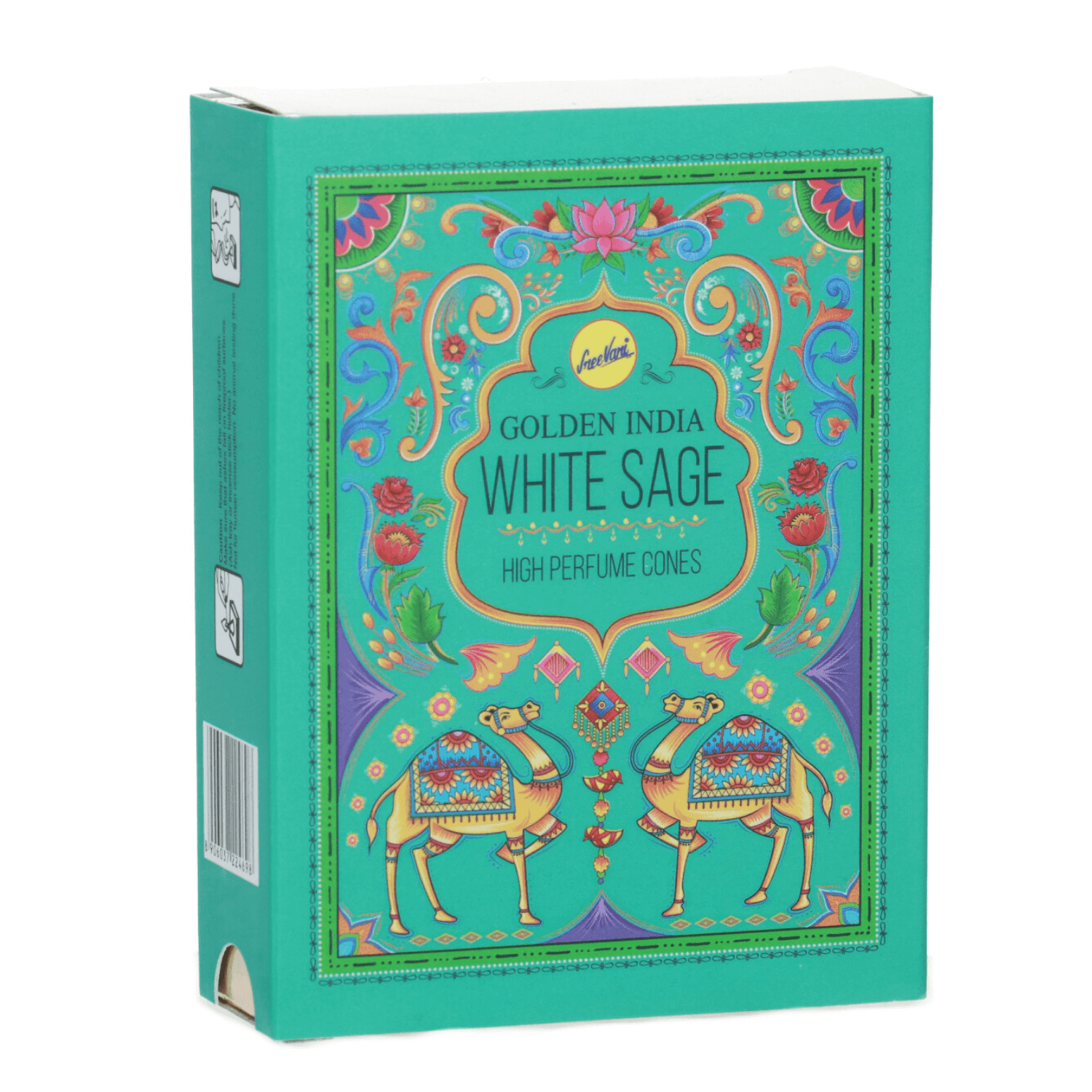 Zdjęcie przedstawia produkt Kadzidełka Stożkowe Golden India 10 szt. - White Sage.