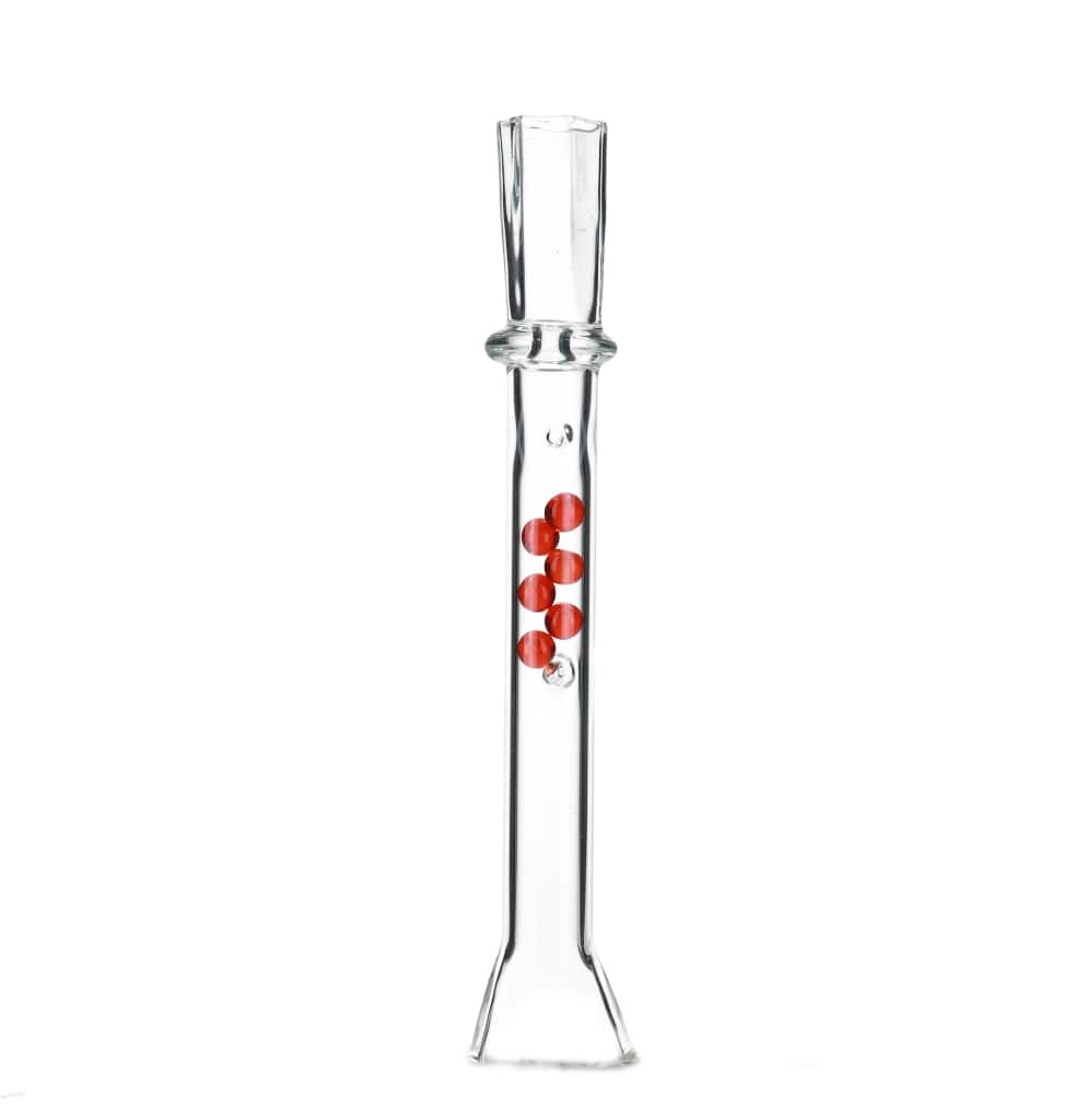 Zdjęcie przedstawia Lufka szklana RED BALLS HANDICRAFT 11cm.