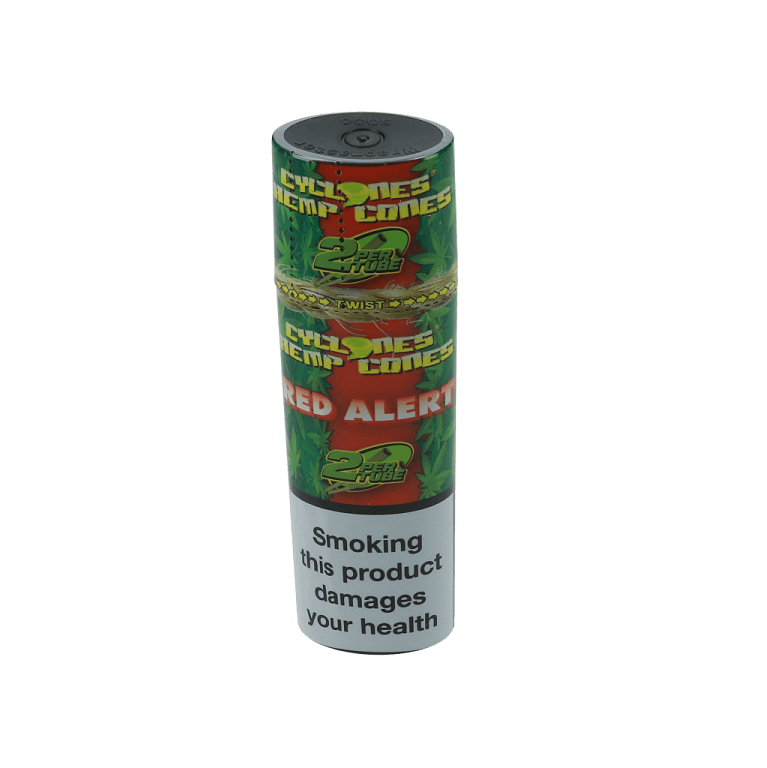 Zdjęcie przedstawia produkt Blunty Cyclones Hemp Double Wraps Red Alert - 2 sztuki.