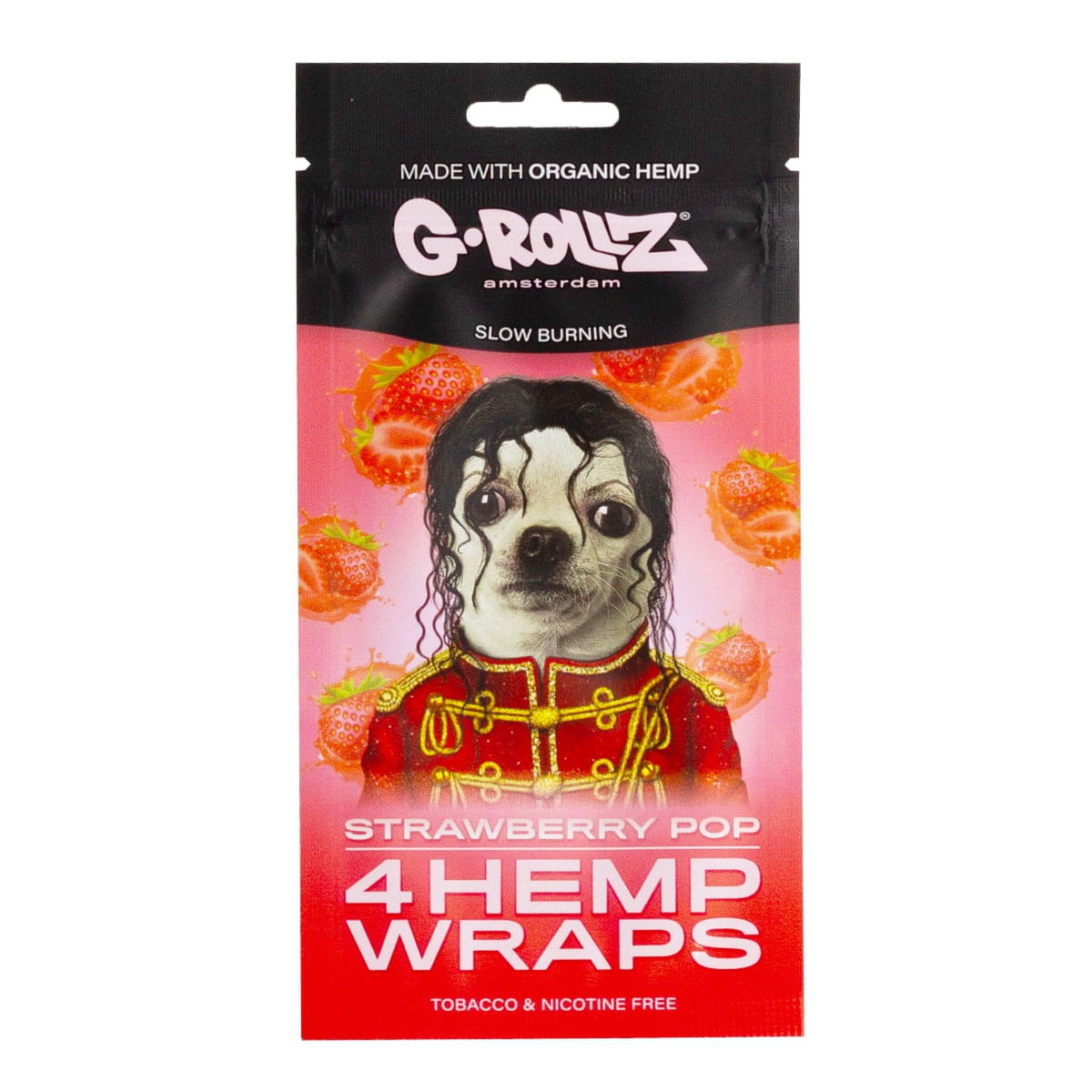 Zdjęcie przedstawia produkt Wrapy Konopne G-Rollz Strawberry Truskawka - 4 szt..