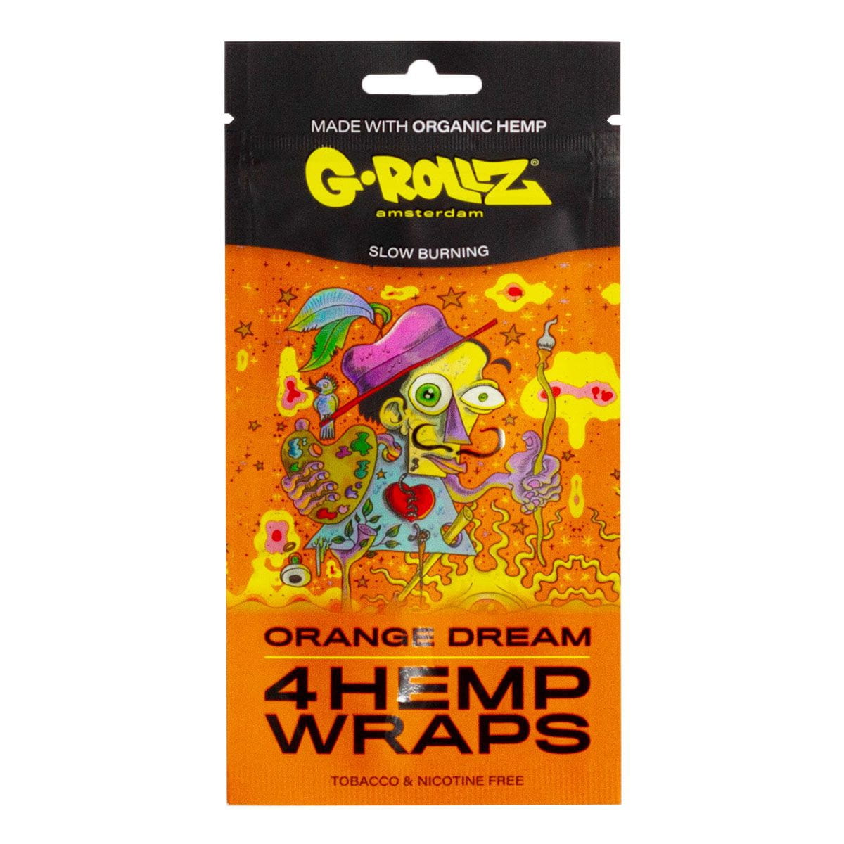 Zdjęcie przedstawia produkt Wrapy Konopne G-Rollz Orange Pomarańcza - 4 szt..