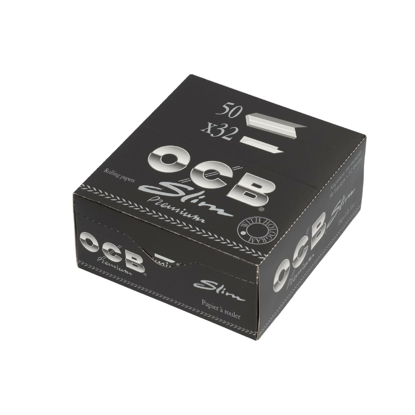 Zdjęcie przedstawia produkt BOX - 50 x Bibułka OCB Premium King Size Slim.