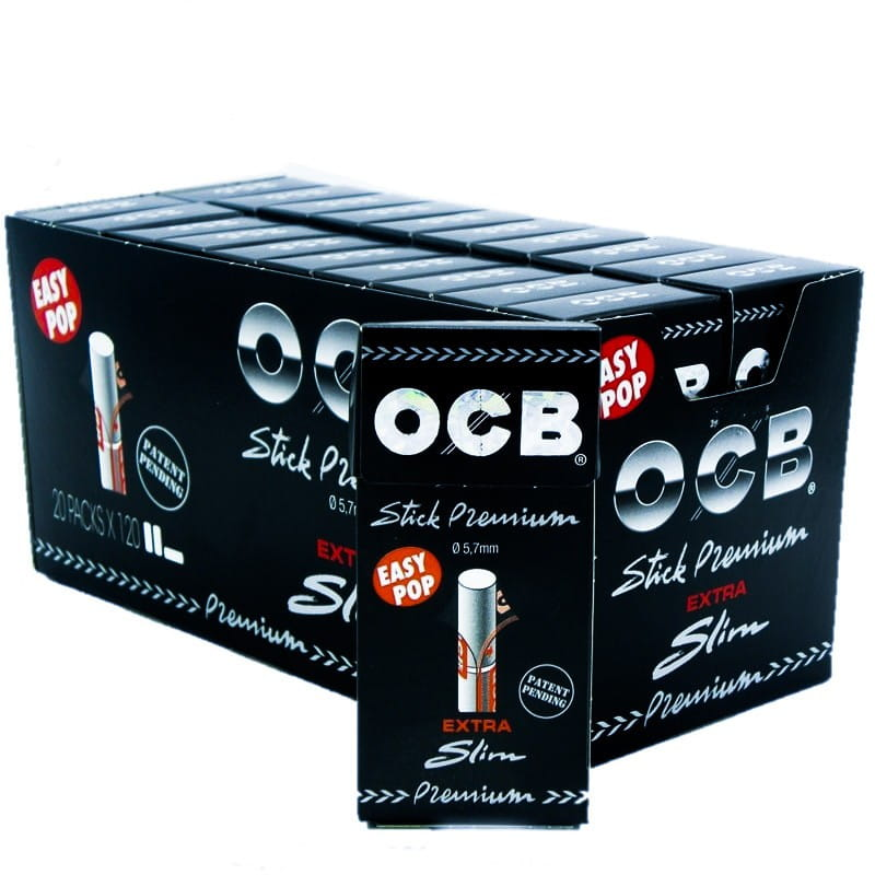 Zdjęcie przedstawia produkt BOX - 20 x Filtry OCB Black Premium Extra Slim 5,7 mm / 120 szt.