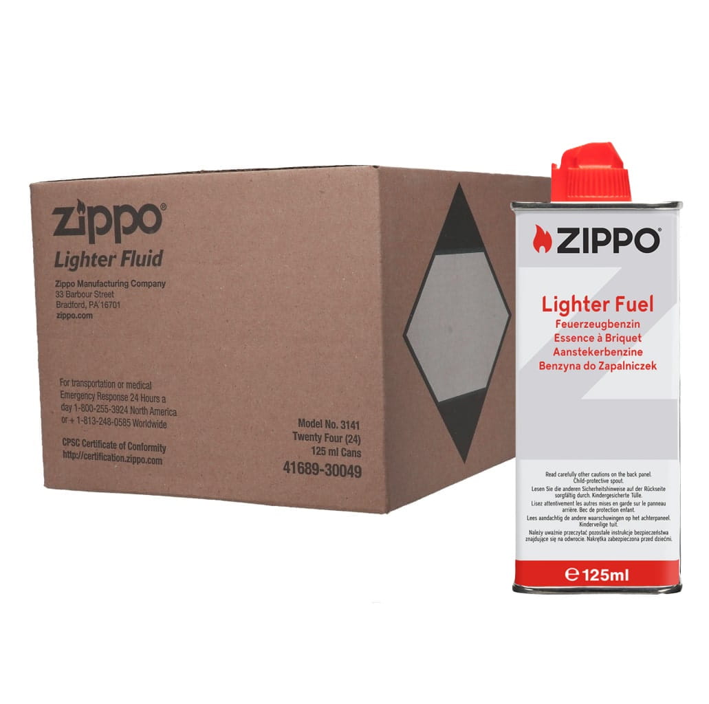 Zdjęcie przedstawia produkt BOX - 24 x Benzyna ZIPPO 125ml.