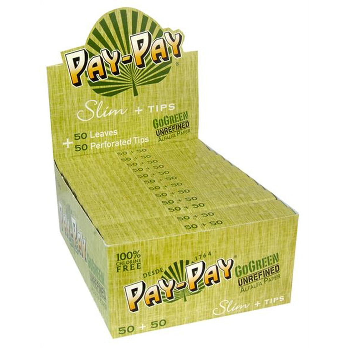 Zdjęcie przedstawia produkt BOX - 24 x Bibułki Pay-Pay GoGreen King Size Slim + Filterki.