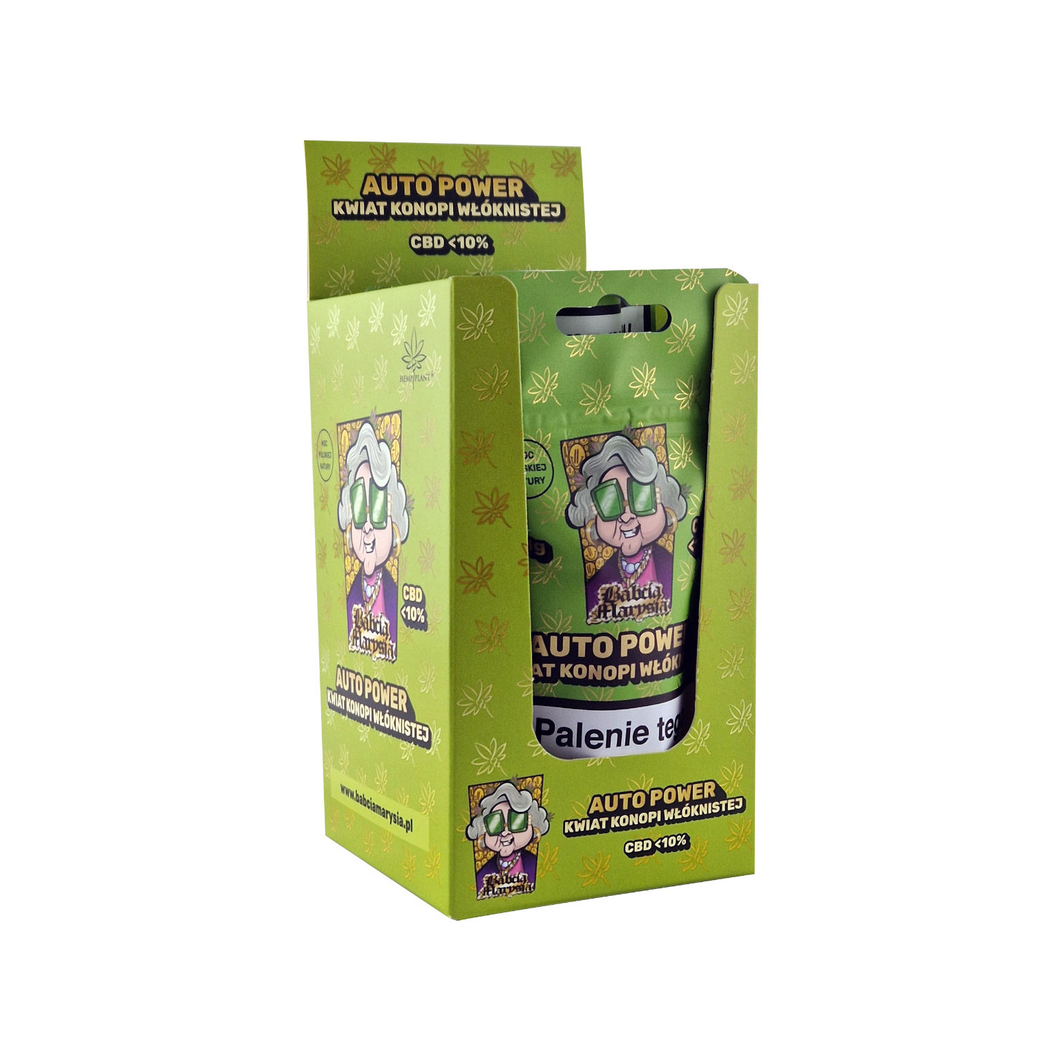 Zdjęcie przedstawia produkt BOX - 5 x Susz CBD Specjały babci Marysi - Auto Power 2g.