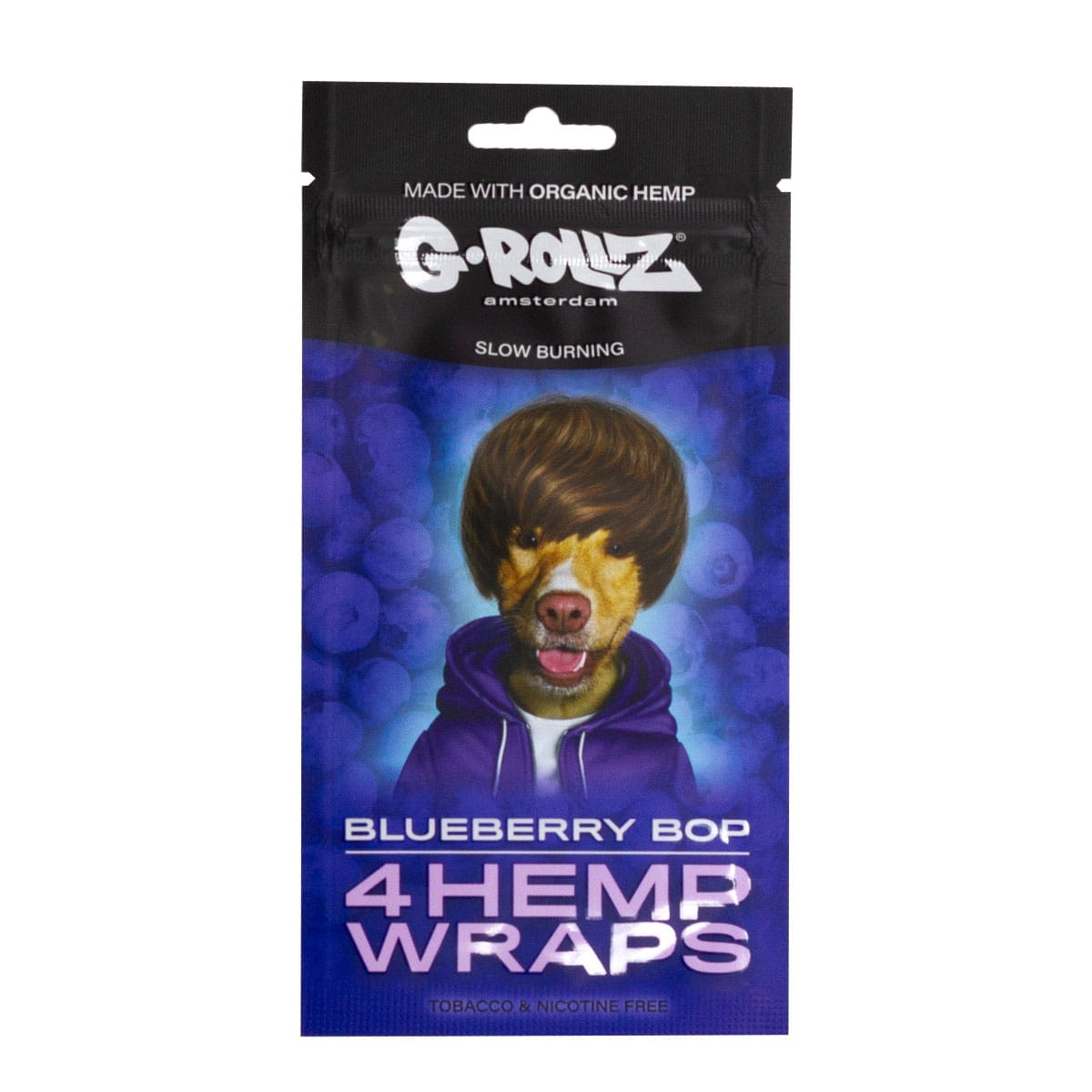 Zdjęcie przedstawia produkt Wrapy Konopne G-Rollz Blueberry Pop - 4 szt..